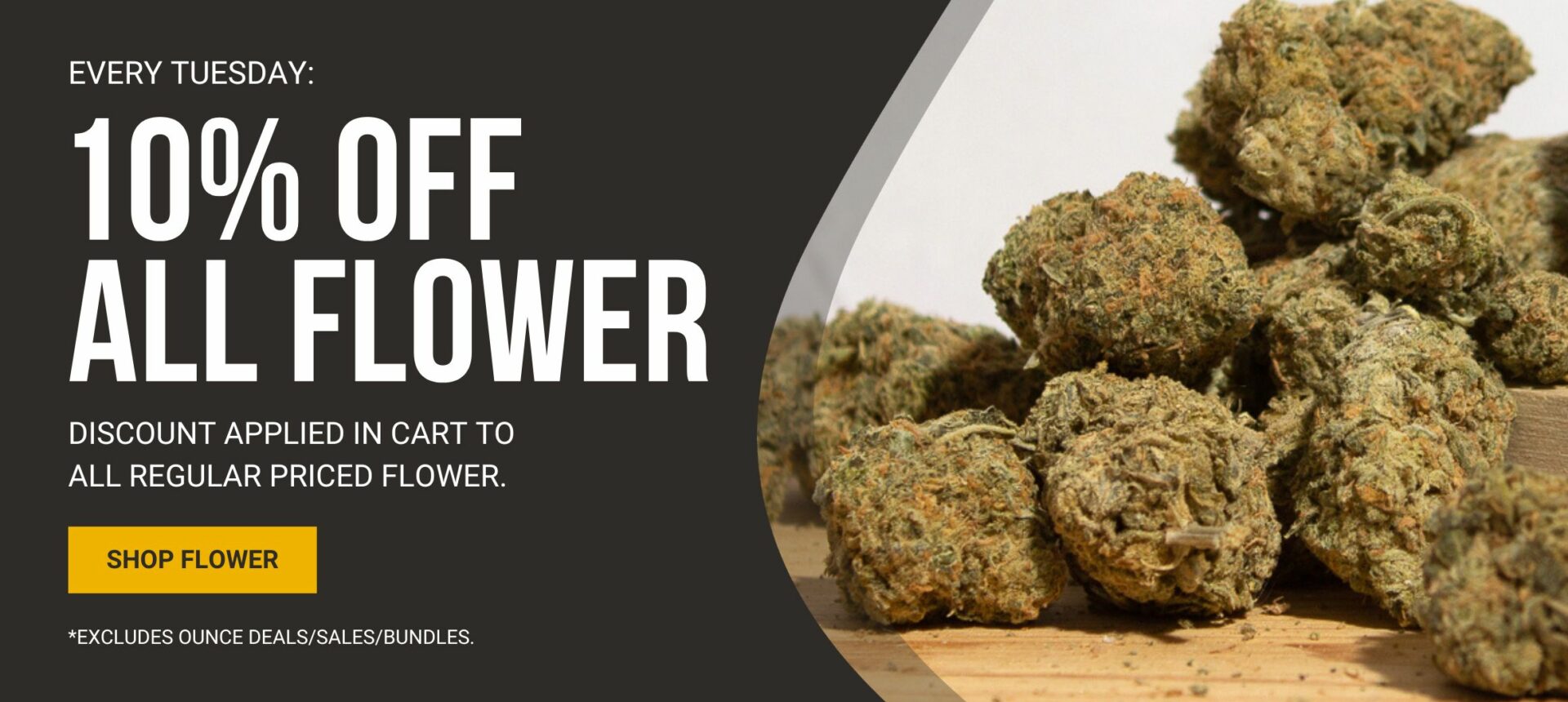 Green Society Canada - 10% Off All Flower Banner