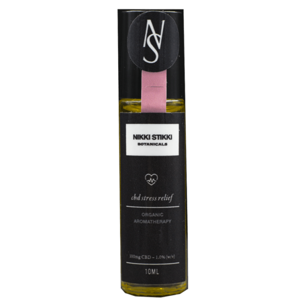 Nikki Stikki Botanicals – Organic Aromatherapy – CBD Stress Relief Roller 100mg CBD | Green Society Canada