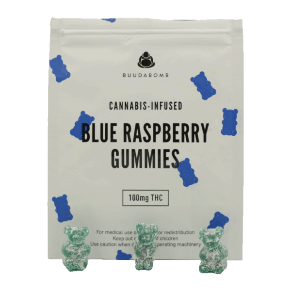 Buudabomb – Blue Raspberry Gummies – 100mg | Green Society Canada