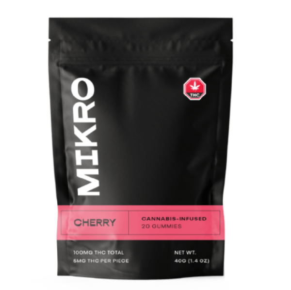 Mikro – THC Gummies – 100mg THC – Cherry | Green Society Canada