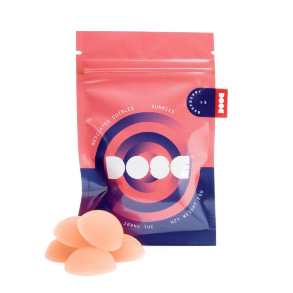 Dose Edibles Gummies – Raspberry | Green Society Canada