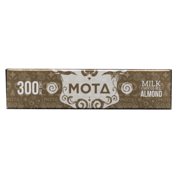 MOTA Edibles – Milk Chocolate Almond Bar – 300mg THC | Green Society Canada