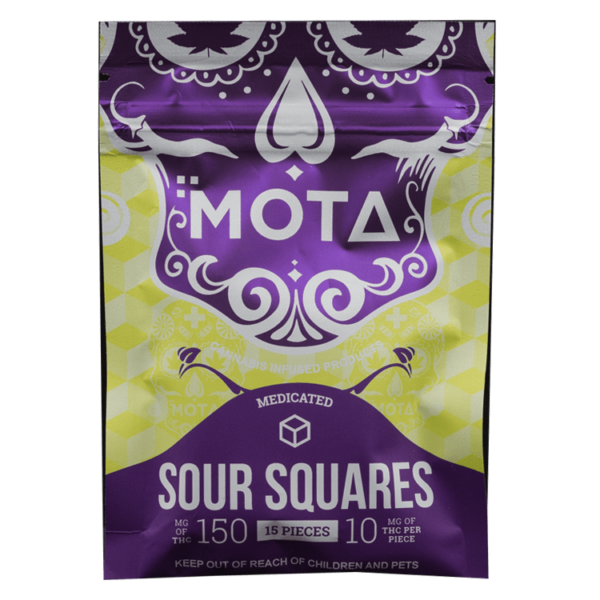 MOTA Edibles – Sour Squares – 150mg THC | Green Society Canada