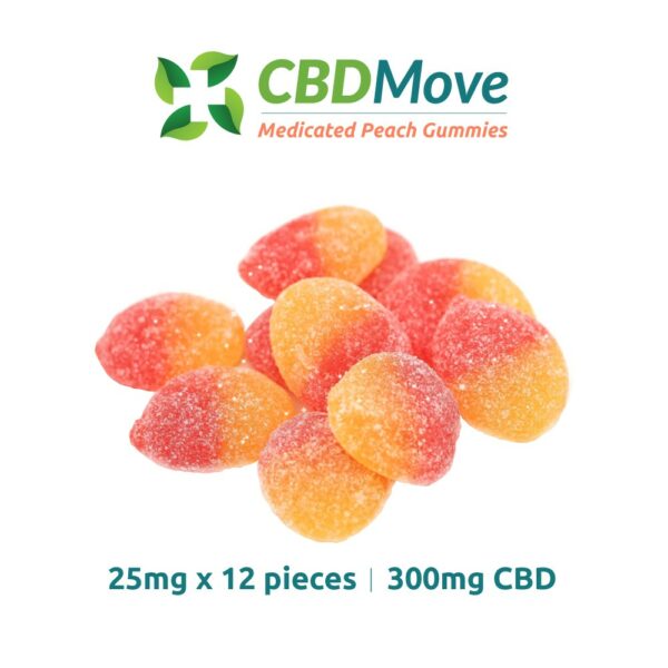 CBD Move – CBD Gummies – Vegan Peaches – 100mg | Green Society Canada