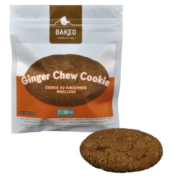 Baked Edibles – Cookie – Ginger Chew 30mg THC | Green Society Canada