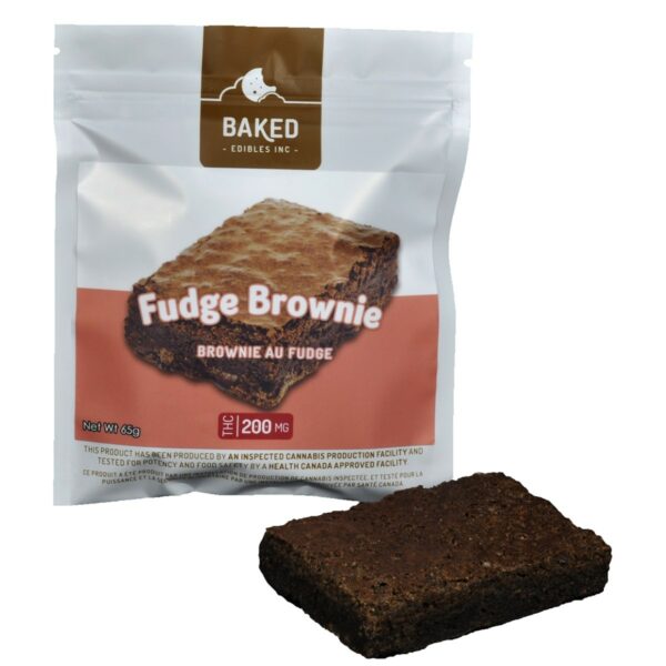 Baked Edibles – Fudge Brownie 200mg THC | Green Society Canada