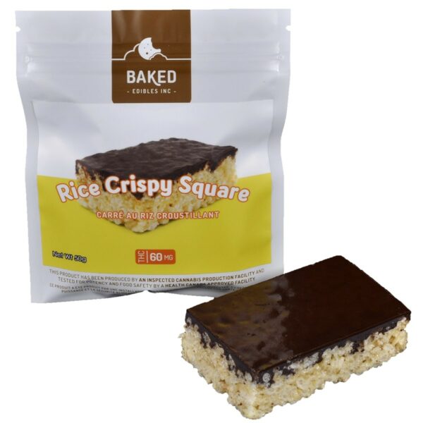 Baked Edibles – Rice Crispy Squares 60mg THC | Green Society Canada