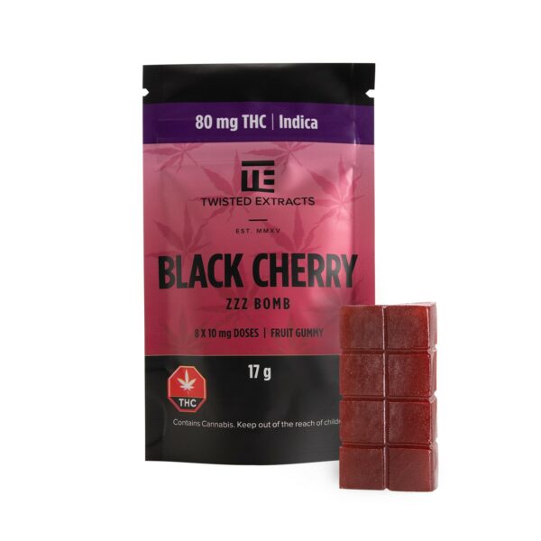 Twisted Extracts – Black Cherry – Zzz Bombs – 80mg THC | Green Society Canada