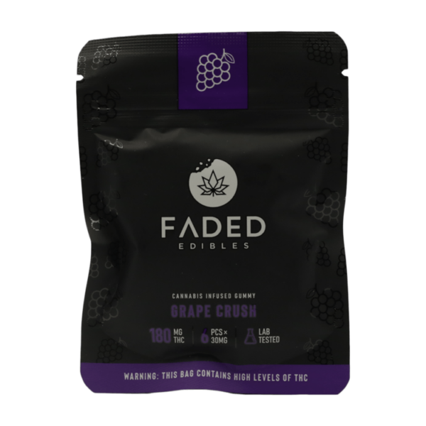 Faded Edibles – Grape Crush – 180mg | Green Society Canada