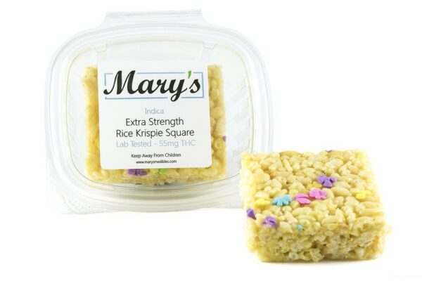 Mary’s Medibles – Extra Strength Rice Krispie Square – 55mg THC (Indica) | Green Society Canada