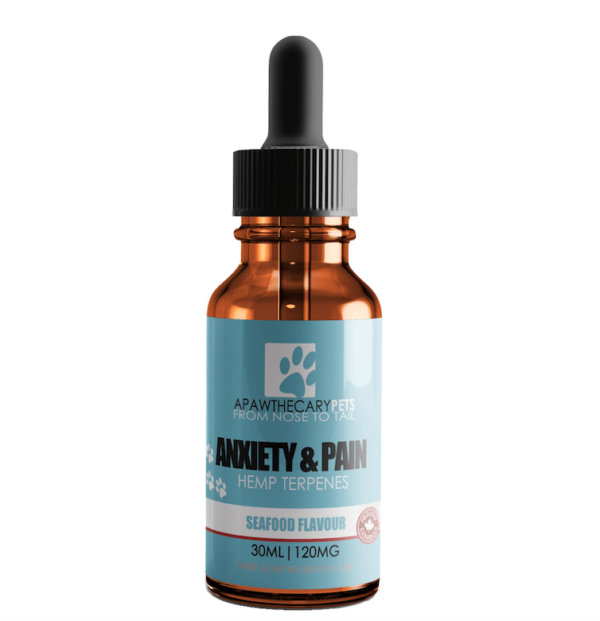 Apawthecary Pets – Anxiety & Pain Tincture – Seafood Medley Flavour 120mg | Green Society Canada