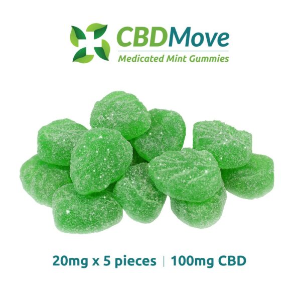 CBD Move – CBD Gummies – Mint Leaves – 100mg | Green Society Canada