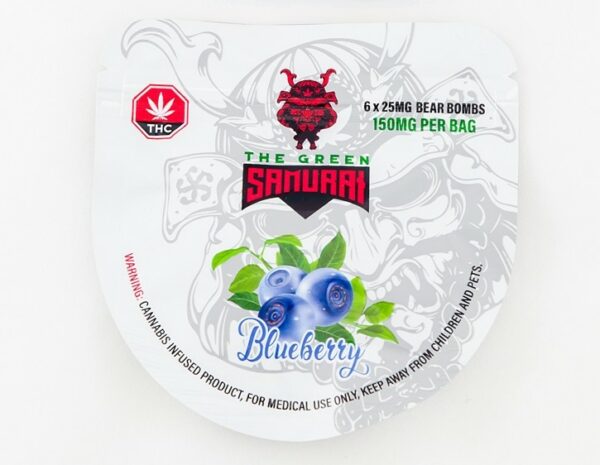 The Green Samurai – Blueberry Gummies – 150mg | Green Society Canada