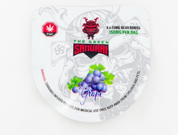 The Green Samurai – Grape Gummies – 150mg | Green Society Canada