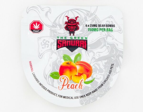 The Green Samurai – Peach Gummies – 150mg | Green Society Canada