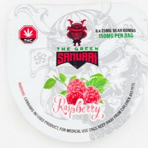 The Green Samurai – Raspberry Gummies – 150mg | Green Society Canada