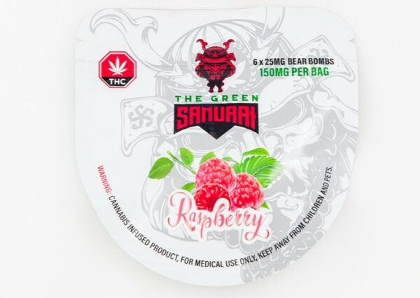 The Green Samurai – Raspberry Gummies – 150mg | Green Society Canada