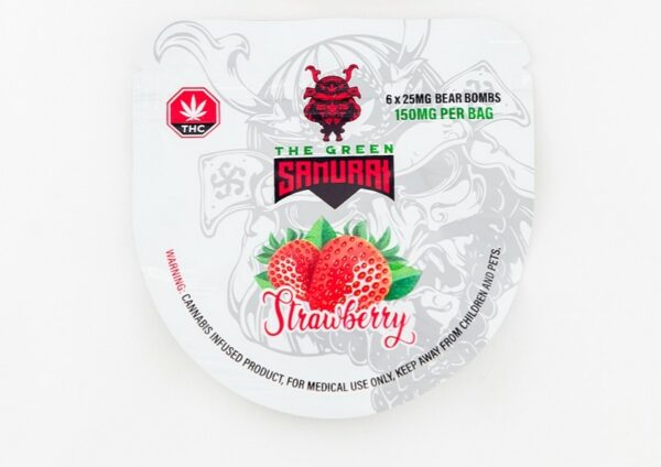 The Green Samurai – Strawberry Gummies – 150mg | Green Society Canada