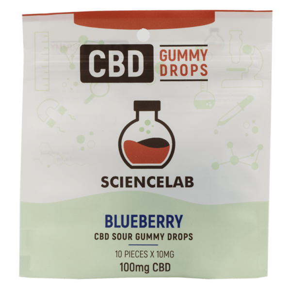 Sciencelab – CBD Sour Gummy Drops – Blueberry 100mg CBD | Green Society Canada