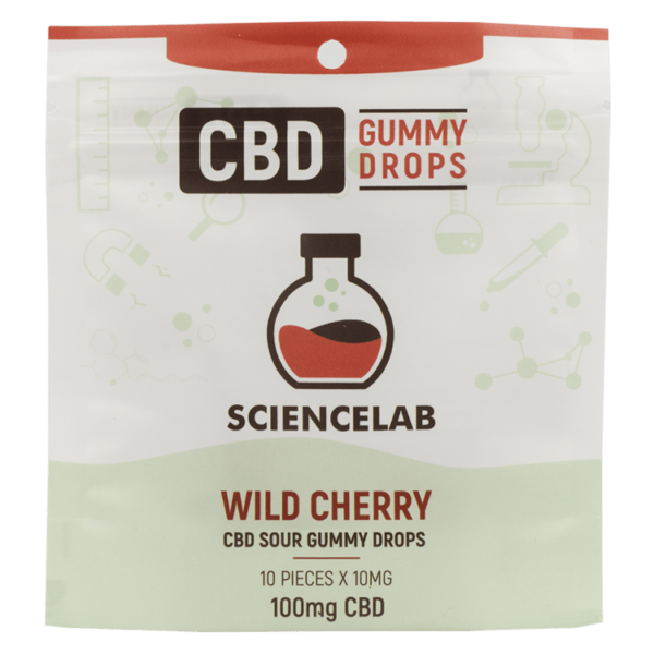 Sciencelab – CBD Sour Gummy Drops – Wild Cherry 100mg CBD | Green Society Canada