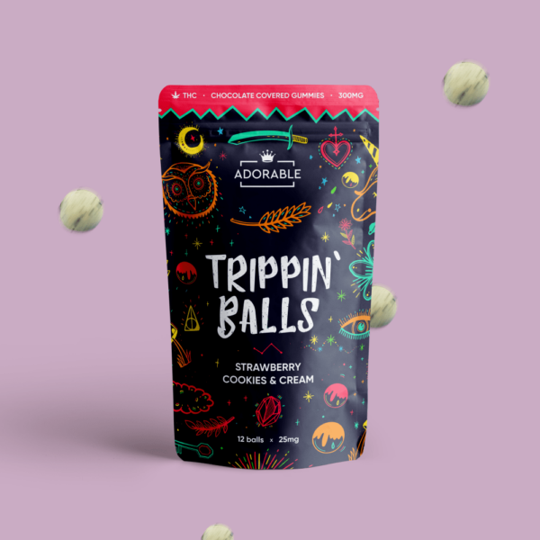 Adorable – Trippin’ Balls – Strawberry Cookies & Cream – 300mg | Green Society Canada