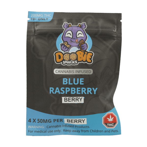 Doobie Snacks – Blue Raspberry – 200mg THC | Green Society Canada