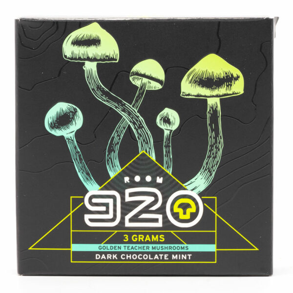 Room 920 – Mushroom Chocolate Bar – Dark Chocolate Mint – 3 grams | Green Society Canada