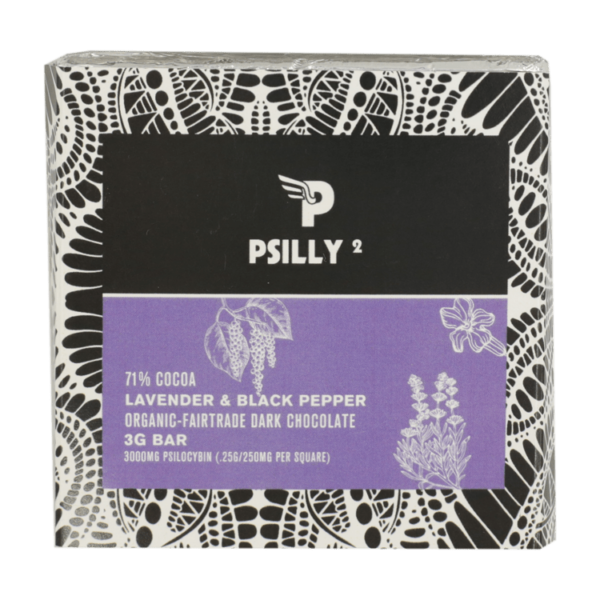 Psilly – Dark Chocolate Bar – Lavender & Black Pepper | Green Society Canada