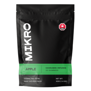 Mikro – THC Gummies – 100mg THC – Apple | Green Society Canada