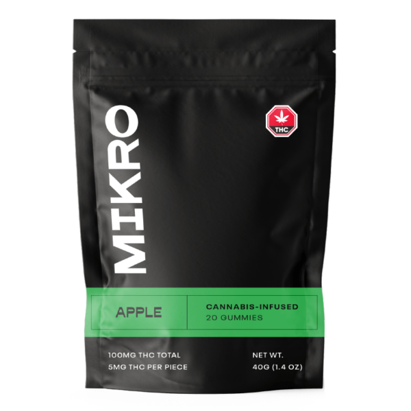 Mikro – THC Gummies – 100mg THC – Apple | Green Society Canada