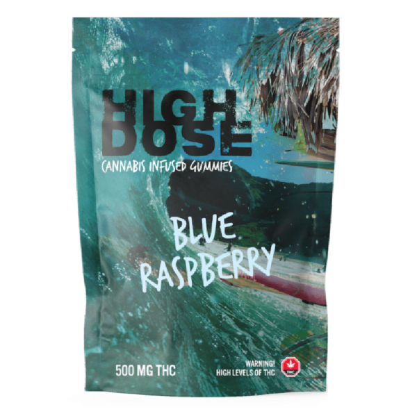 High Dose – cannabis Infused Gummies – Blue Raspberry – 1000mg/1500mg | Green Society Canada