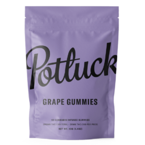 Potluck Extracts – Grape Gummies (1:1) – 100mg THC / 100mg CBD | Green Society Canada