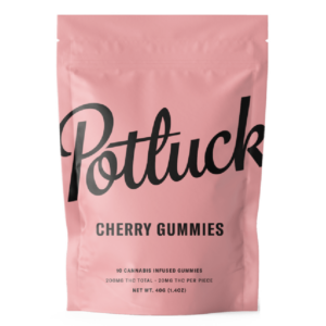 Potluck Extracts – Cherry Gummies – 200mg THC | Green Society Canada