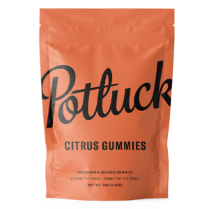 Potluck Extracts – Citrus Gummies – 200mg THC | Green Society Canada