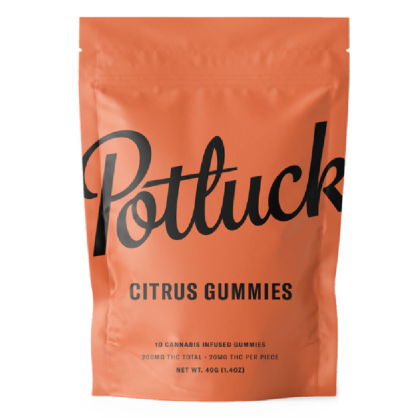 Potluck Extracts – Citrus Gummies – 200mg THC | Green Society Canada