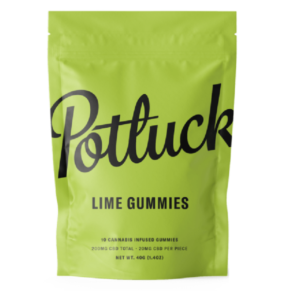 Potluck Extracts – Lime Gummies (CBD) – 200mg | Green Society Canada