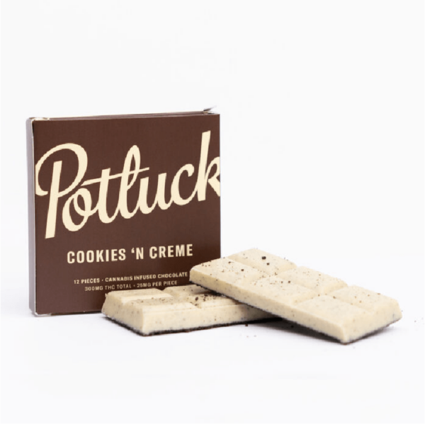 Potluck – Infused Chocolate – Cookies & Cream – 300mg THC | Green Society Canada