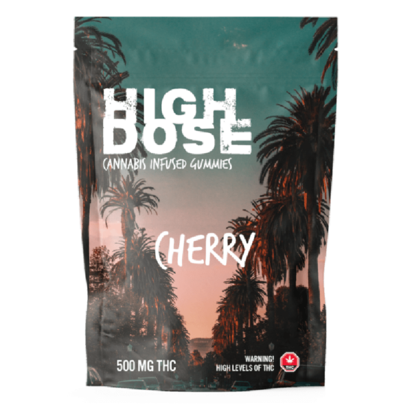 High Dose – cannabis Infused Gummies – Cherry – 500mg/1000mg | Green Society Canada