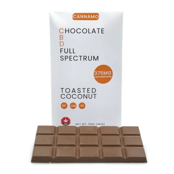 Cannamo – Full Spectrum CBD Chocolate – 375mg – Toasted Coconut | Green Society Canada